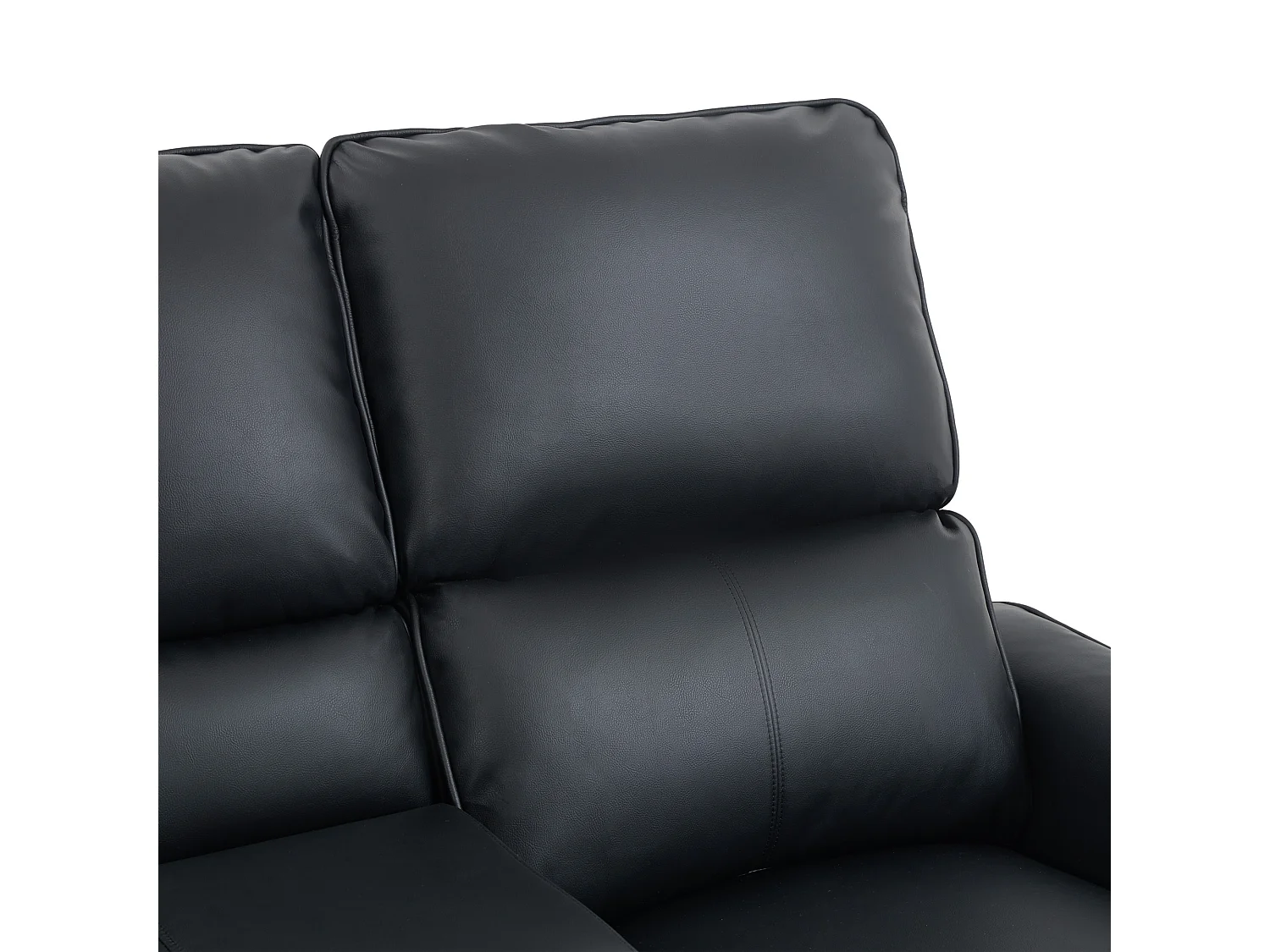 Madrid 2 Seater W Console Manual Air Leather Recliner Sofa