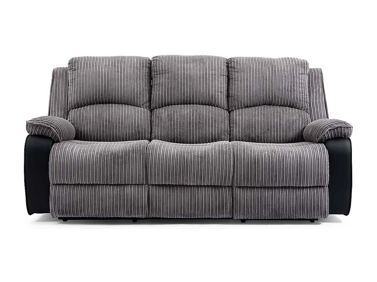 Postana 3 Seater Electric High Back Jumbo Cord Fabric Recliner Sofa