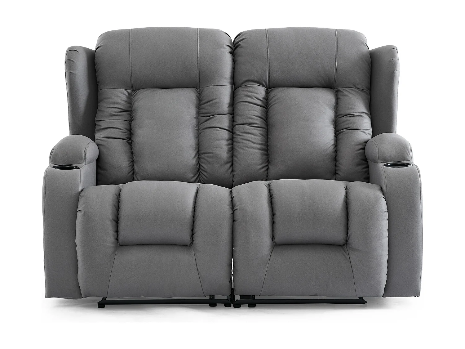 Caesar 2+3 Seater Grey Technology Fabric Modern Manual Recliner Sofa Set