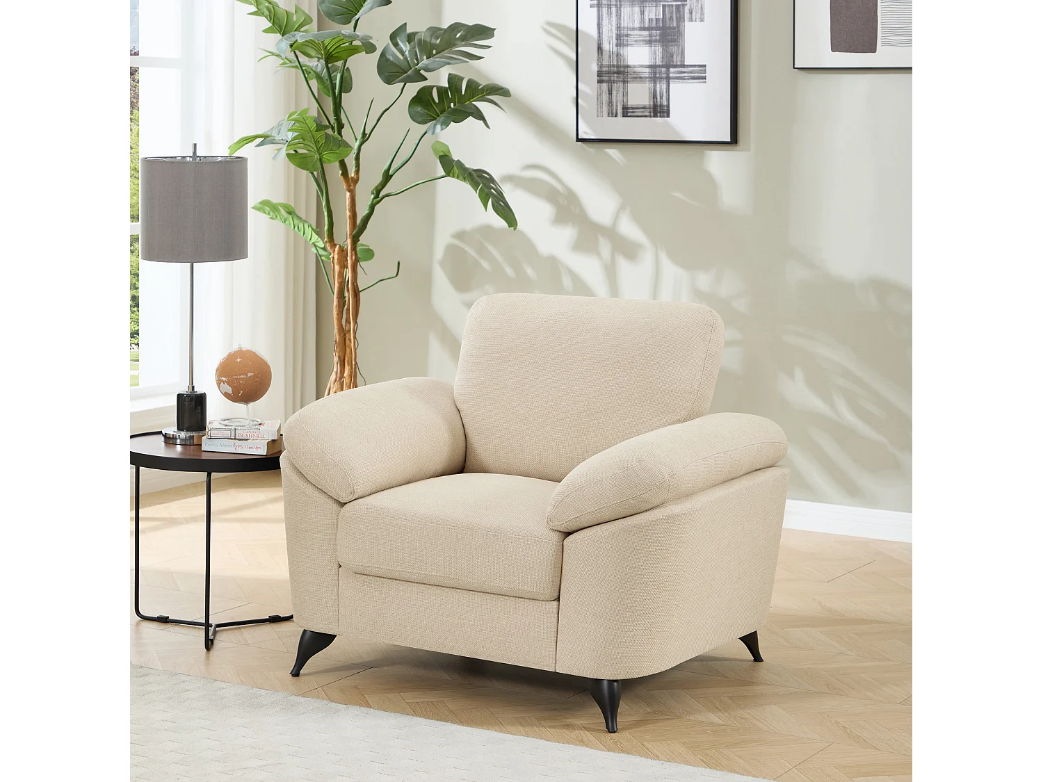 Malmo Modern Scandi Style Fabric Living Room Chair