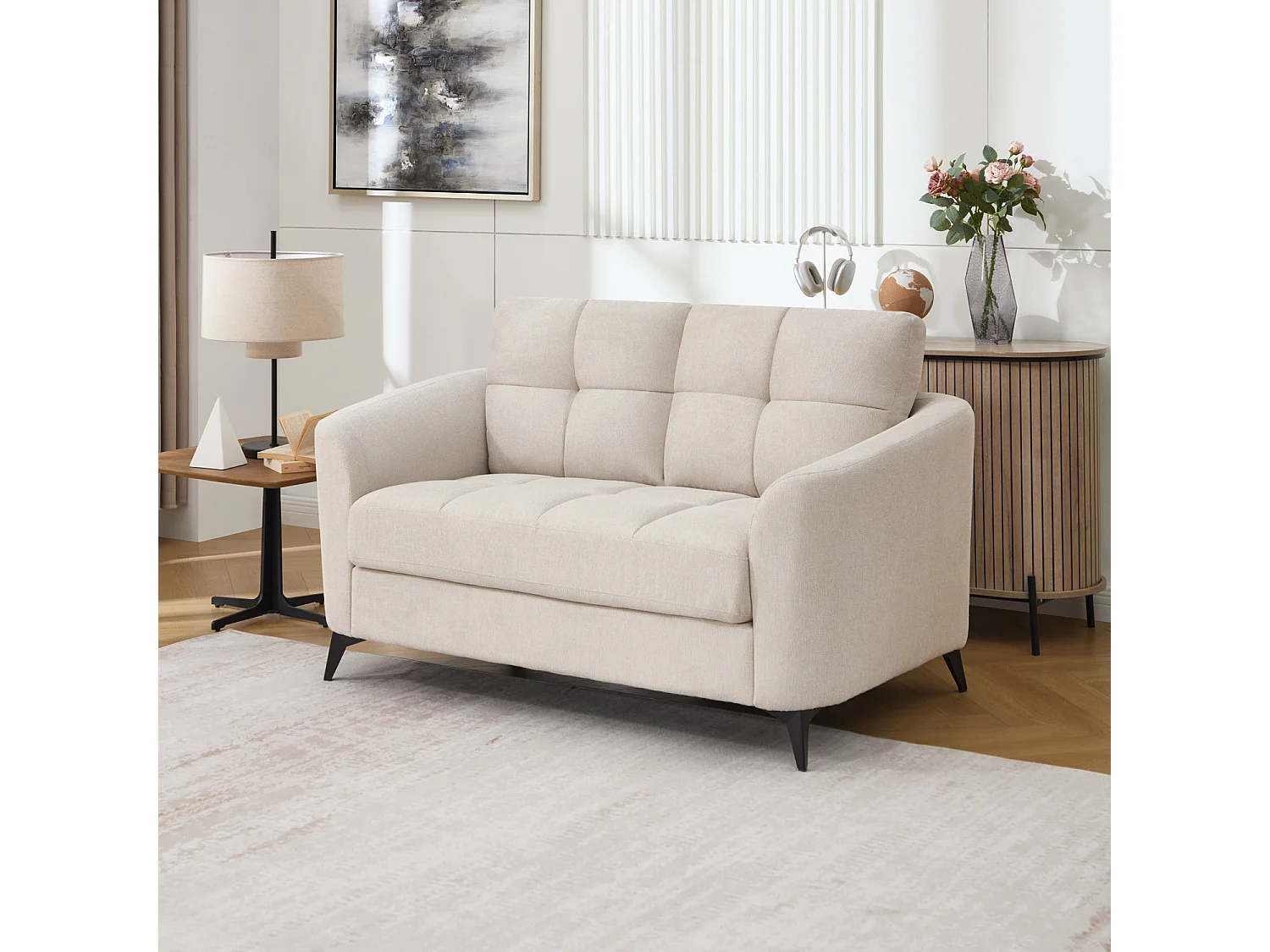 Solna 2+3 Seater Scandi Style Fabric Living Room Sofa Set
