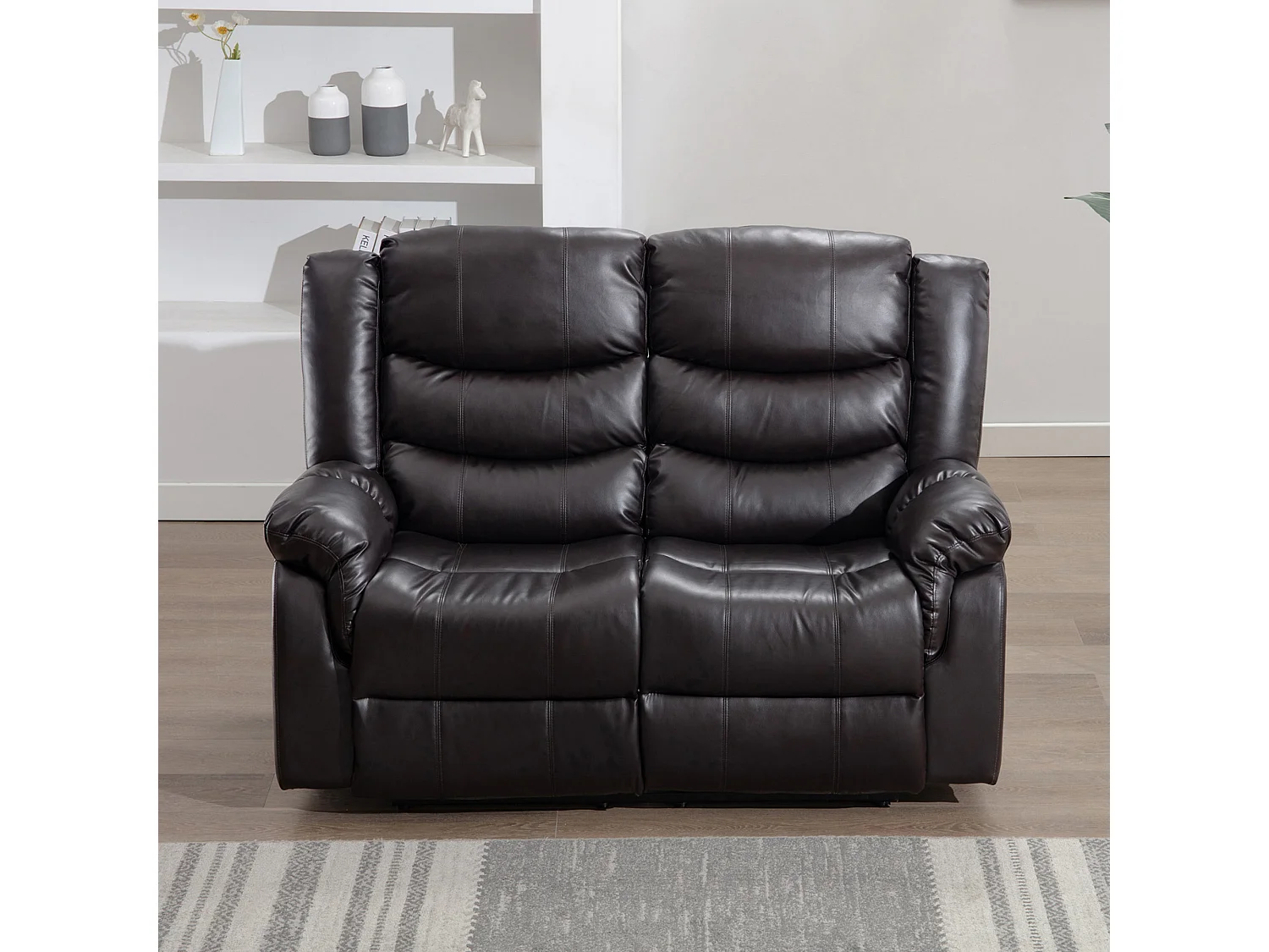 Seattle 2 Seater Electric High Back Bonded Leather Recliner Sofa