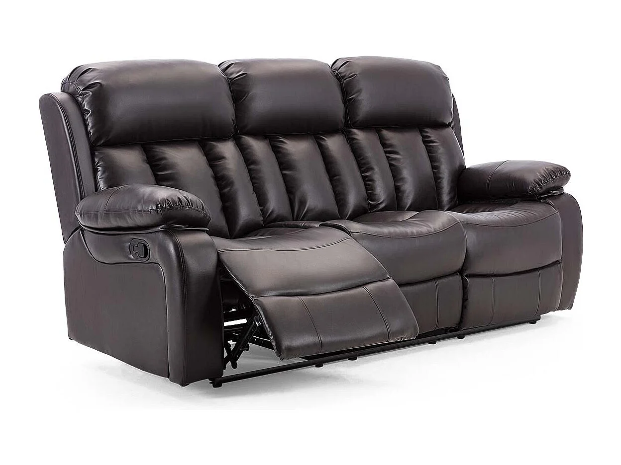 Chester Manual Recliner Bonded Leather 2+3 Seater Sofa Set