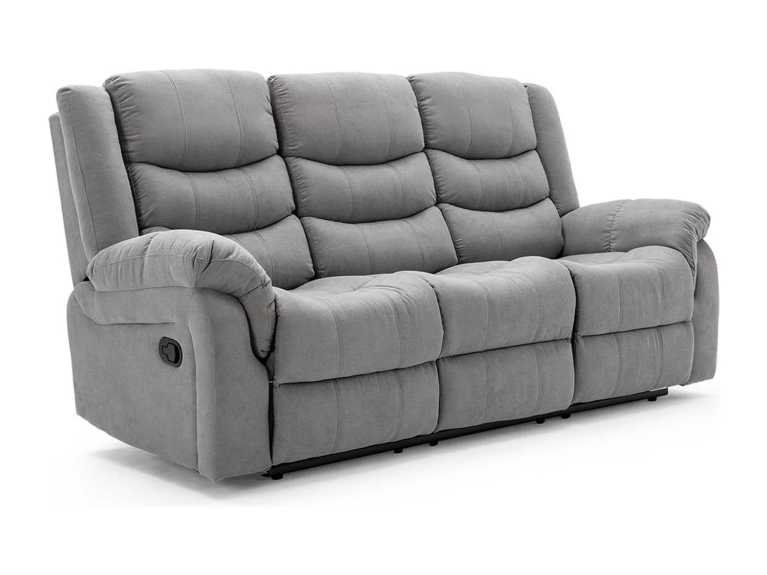 Seattle Manual Fabric Recliner 3 Seater Sofa