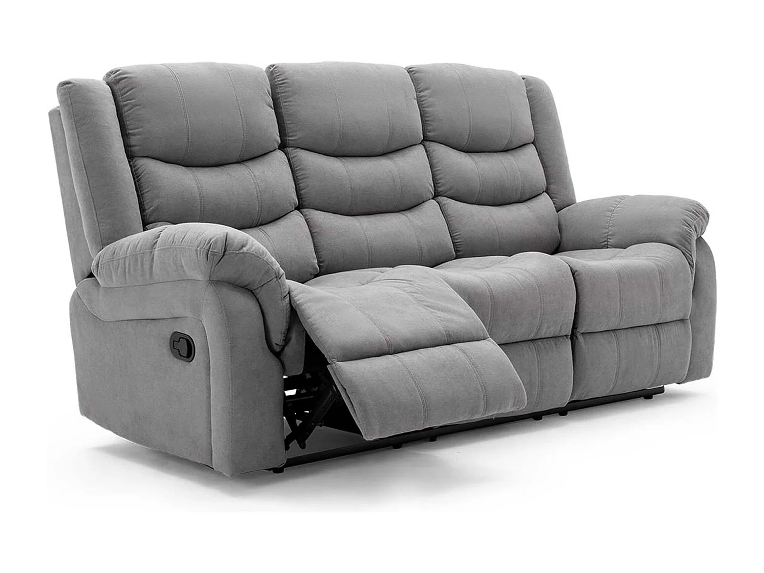 Seattle Manual Fabric Recliner 3 Seater Sofa