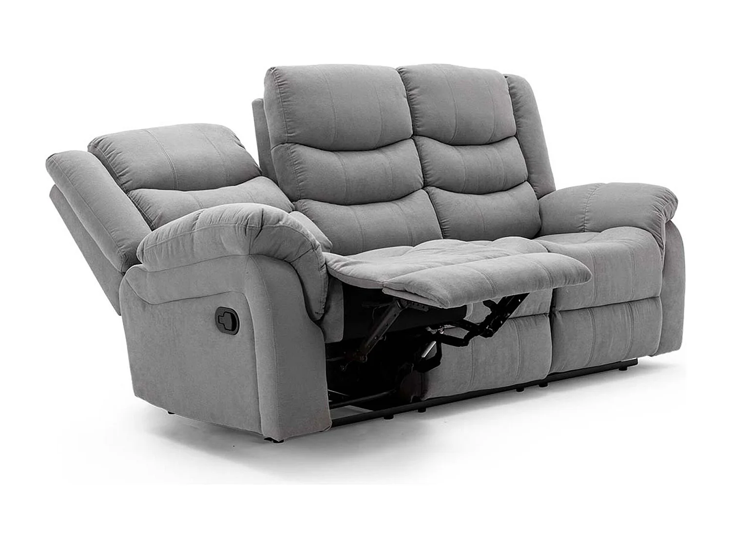Seattle Manual Fabric Recliner 3 Seater Sofa