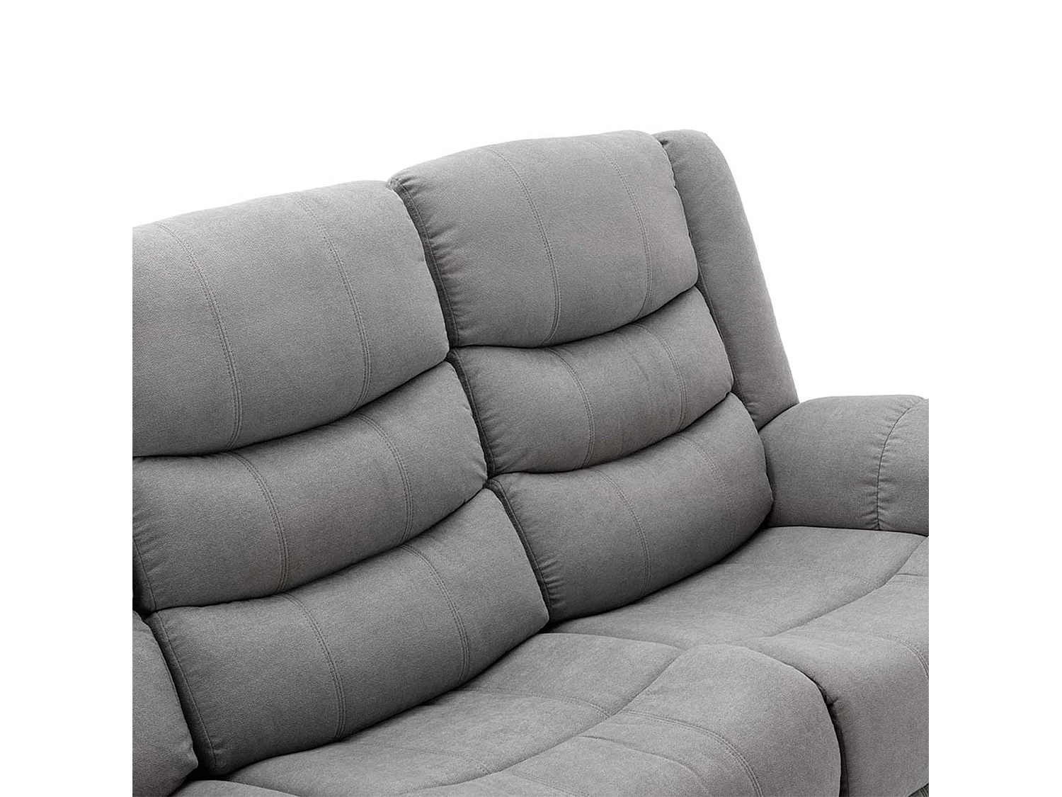 Seattle Manual Fabric Recliner 3 Seater Sofa