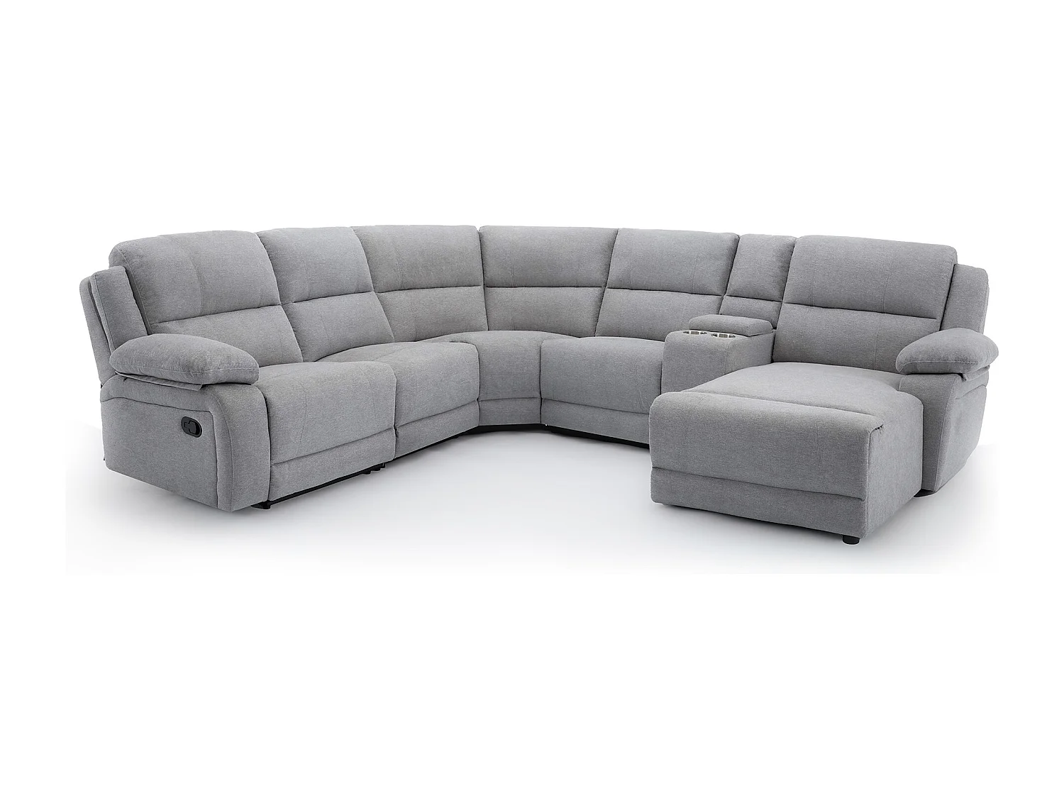 Dublin 5 Seater Fabric Corner Recliner Sofa