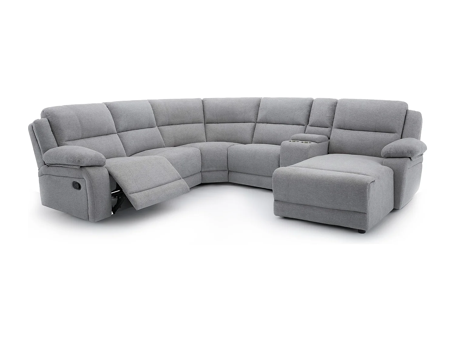 Dublin 5 Seater Fabric Corner Recliner Sofa