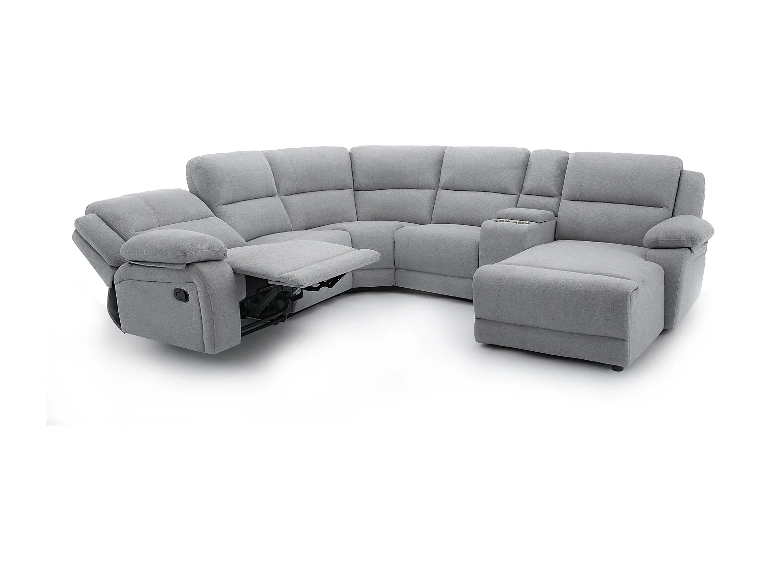 Dublin 5 Seater Fabric Corner Recliner Sofa