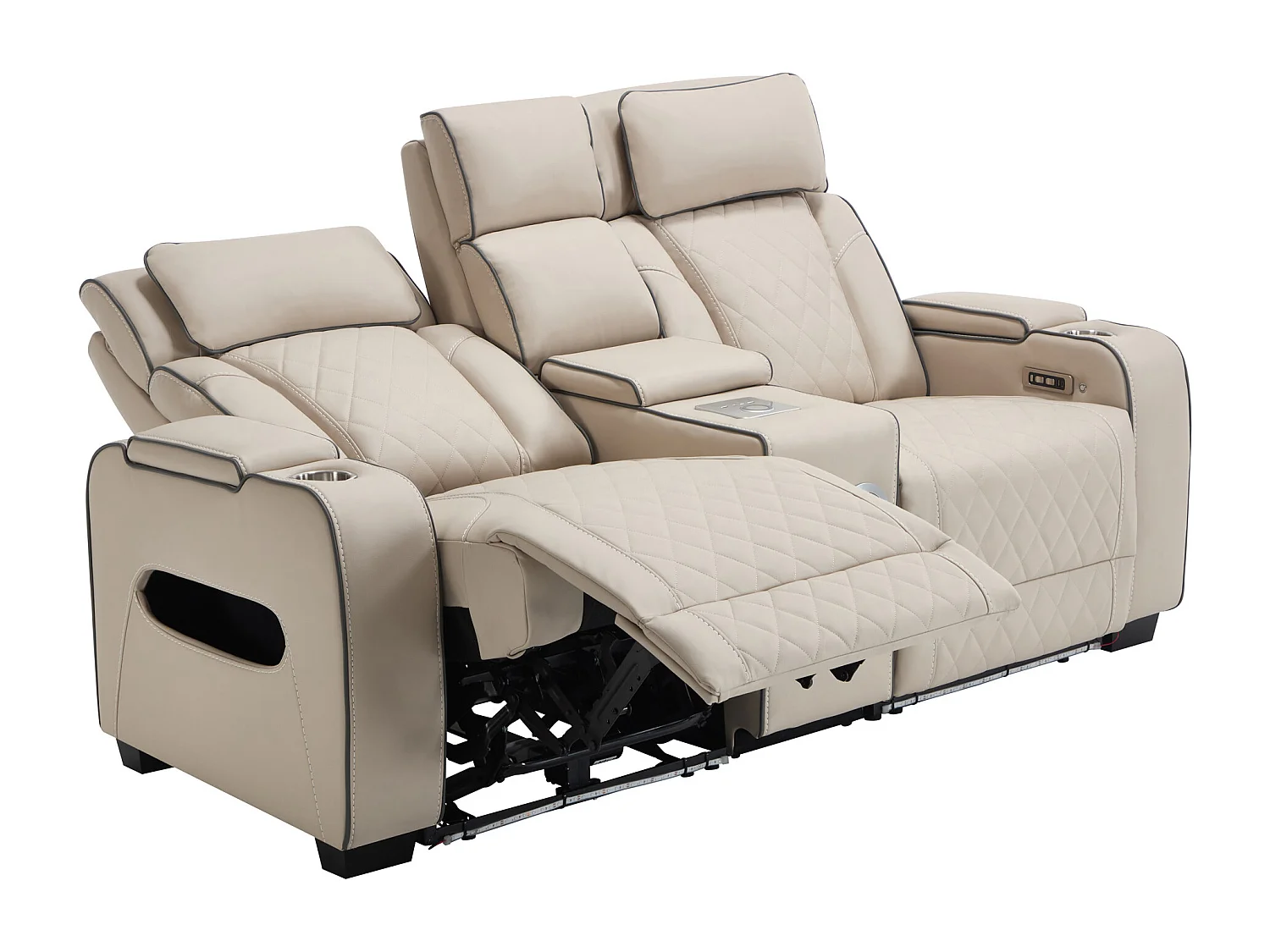 Capri Electric Recliner 2 Seater Sofa w Bluetooth speakers & Charging
