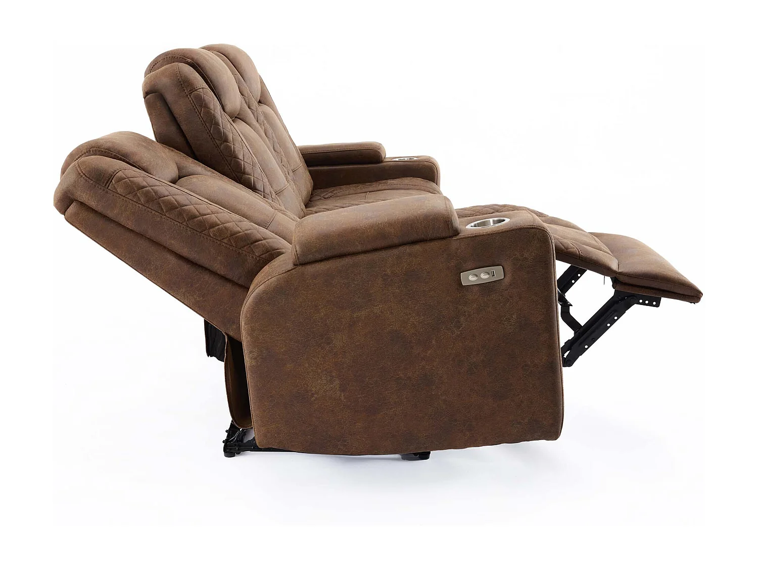 Ashton Electric Recliner 3 Seater Sofa Technology Fabric With Built-In Plugs & USB-C Charging