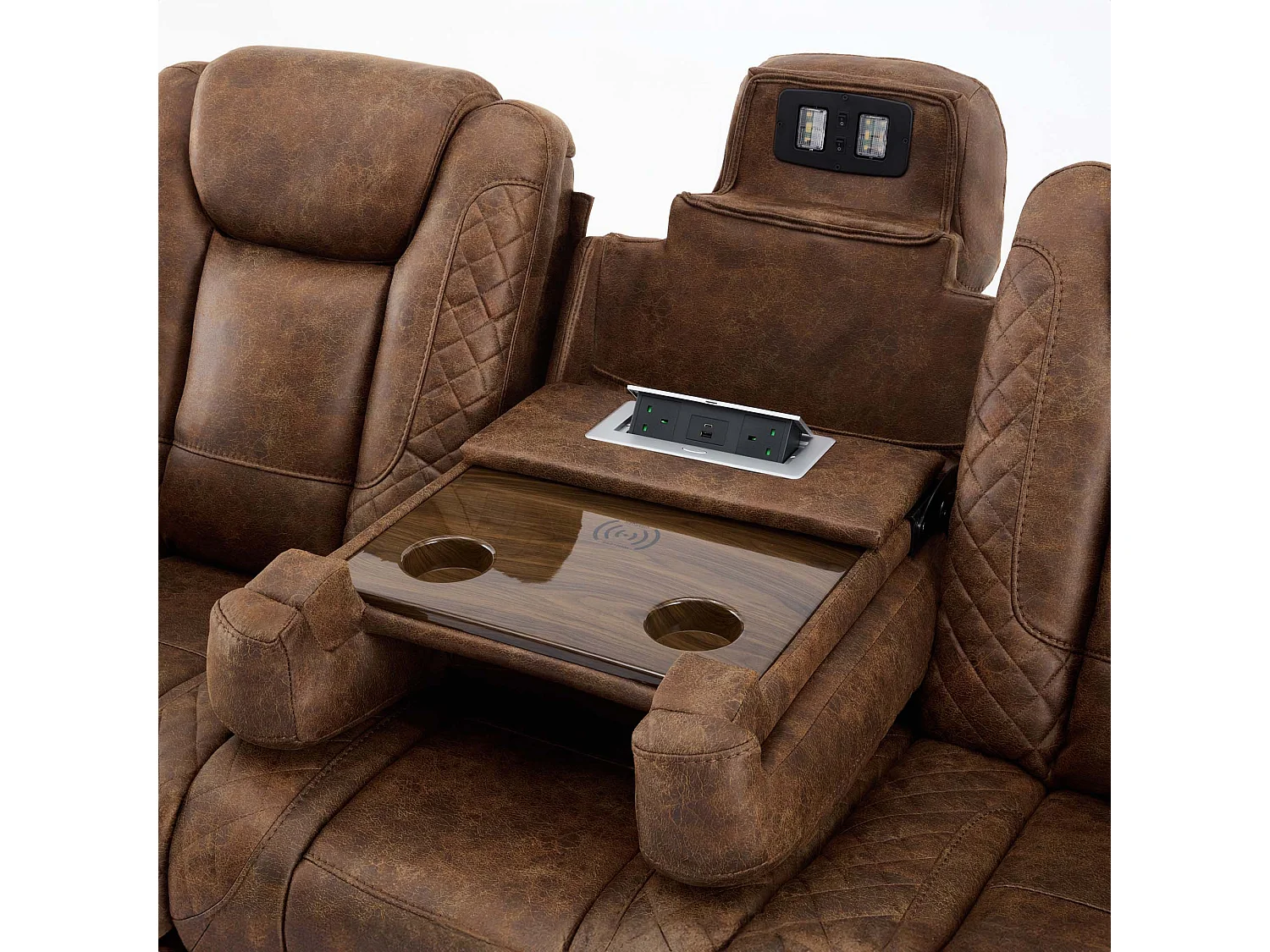 Ashton Electric Recliner 3 Seater Sofa Technology Fabric With Built-In Plugs & USB-C Charging