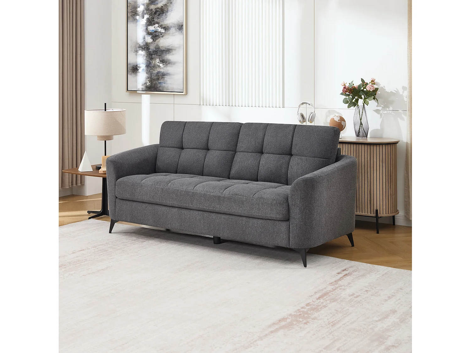 Solna 1+2+3 Seater Scandi Style Fabric Living Room Sofa Set