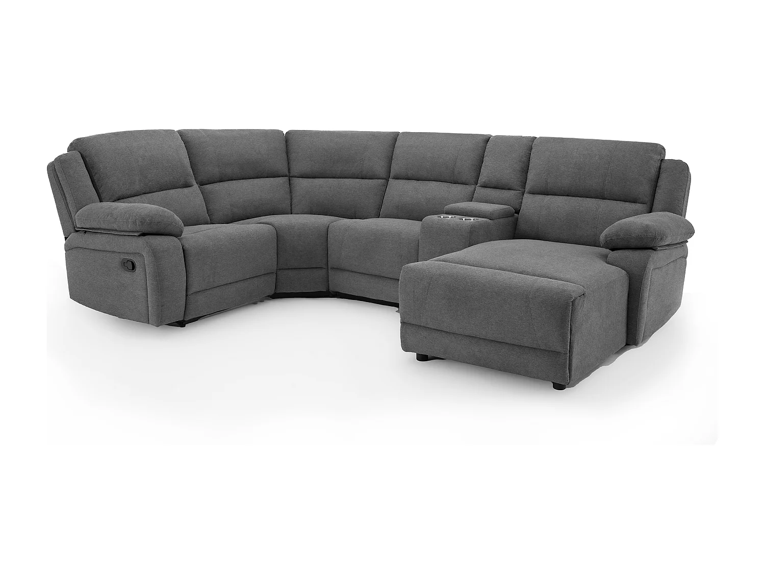Dublin 4 Seater Fabric Corner Recliner Sofa