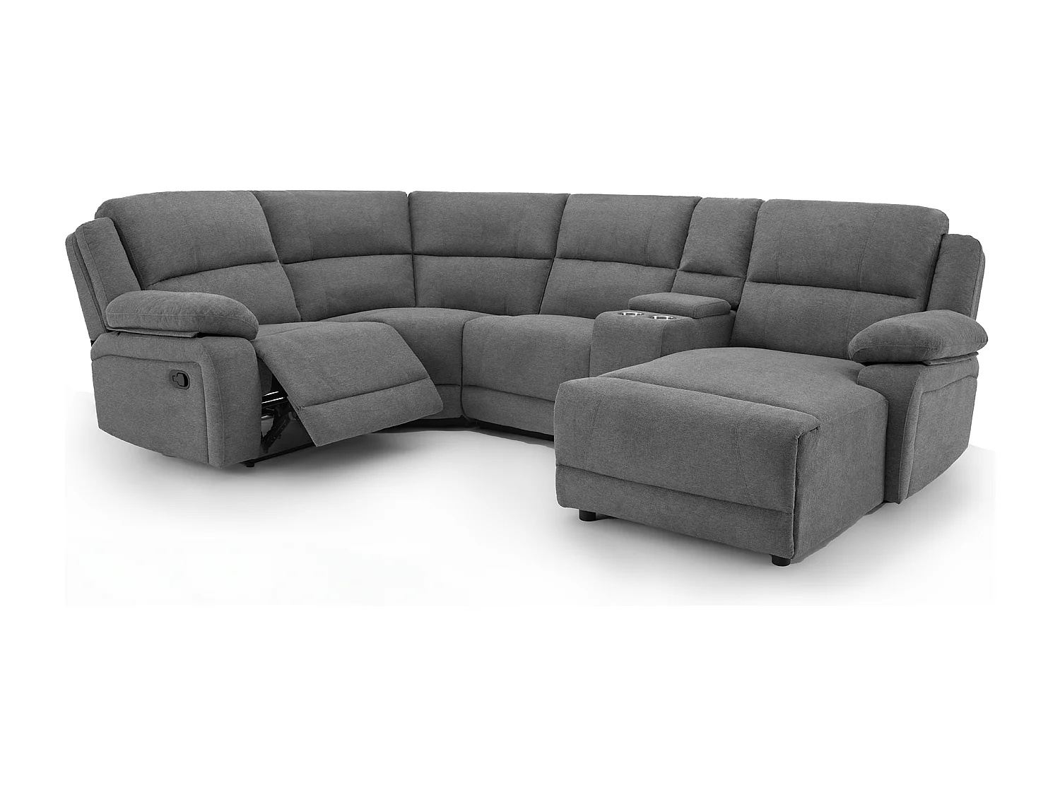 Dublin 4 Seater Fabric Corner Recliner Sofa