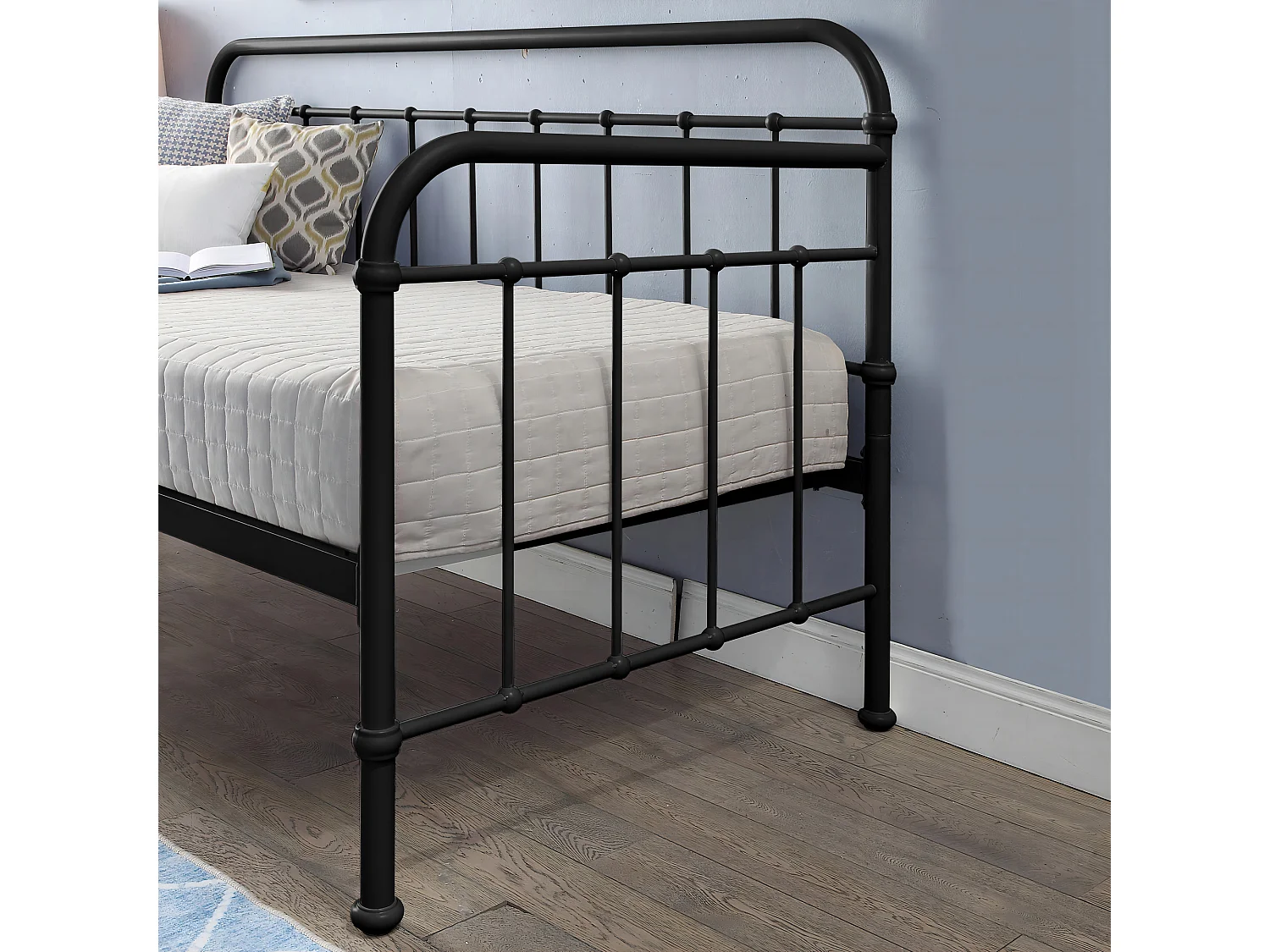 Ickleford Industrial Living Room Bedroom Metal Day Bed Frame