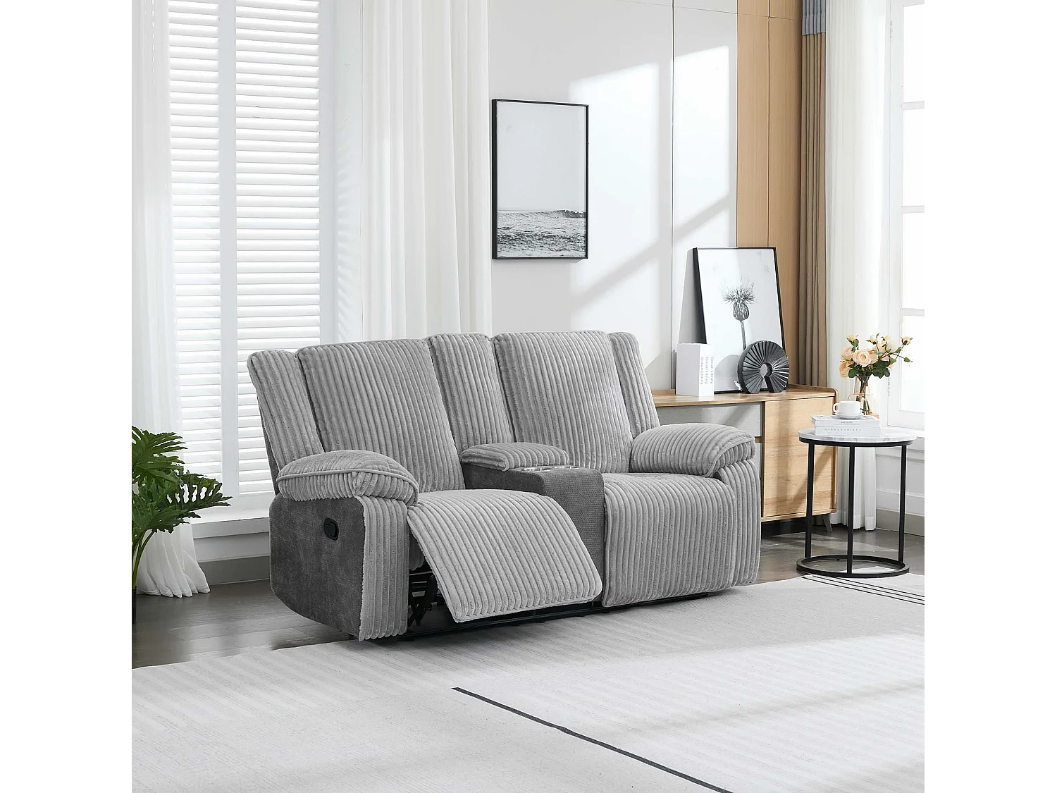 Verona 2+1 Jumbo Cord Manual Recliner Sofa Set