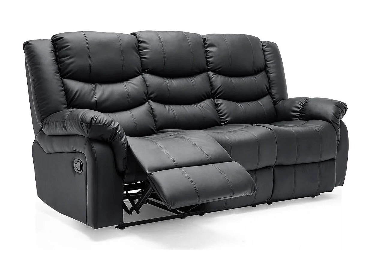 Seattle Manual Recliner Bonded Leather 1+3 Seater Sofa Set