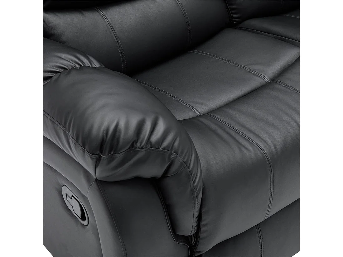 Seattle Manual Recliner Bonded Leather 1+3 Seater Sofa Set