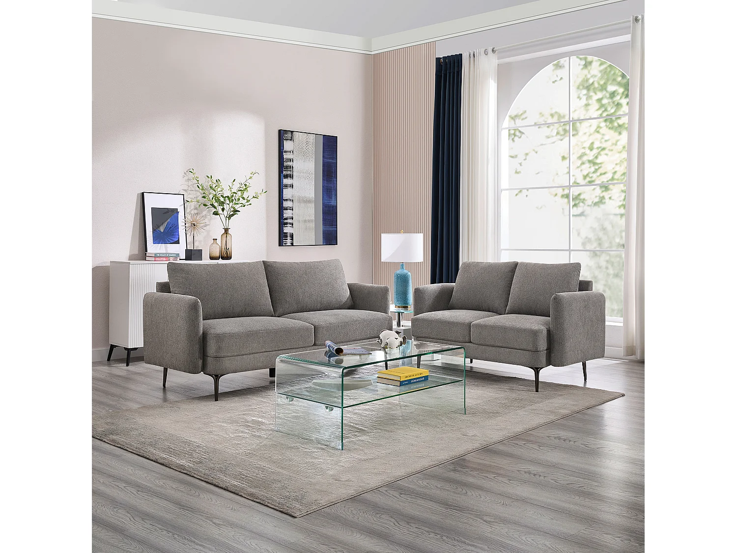Sofia 2+3 Seater Fabric Sofa Set