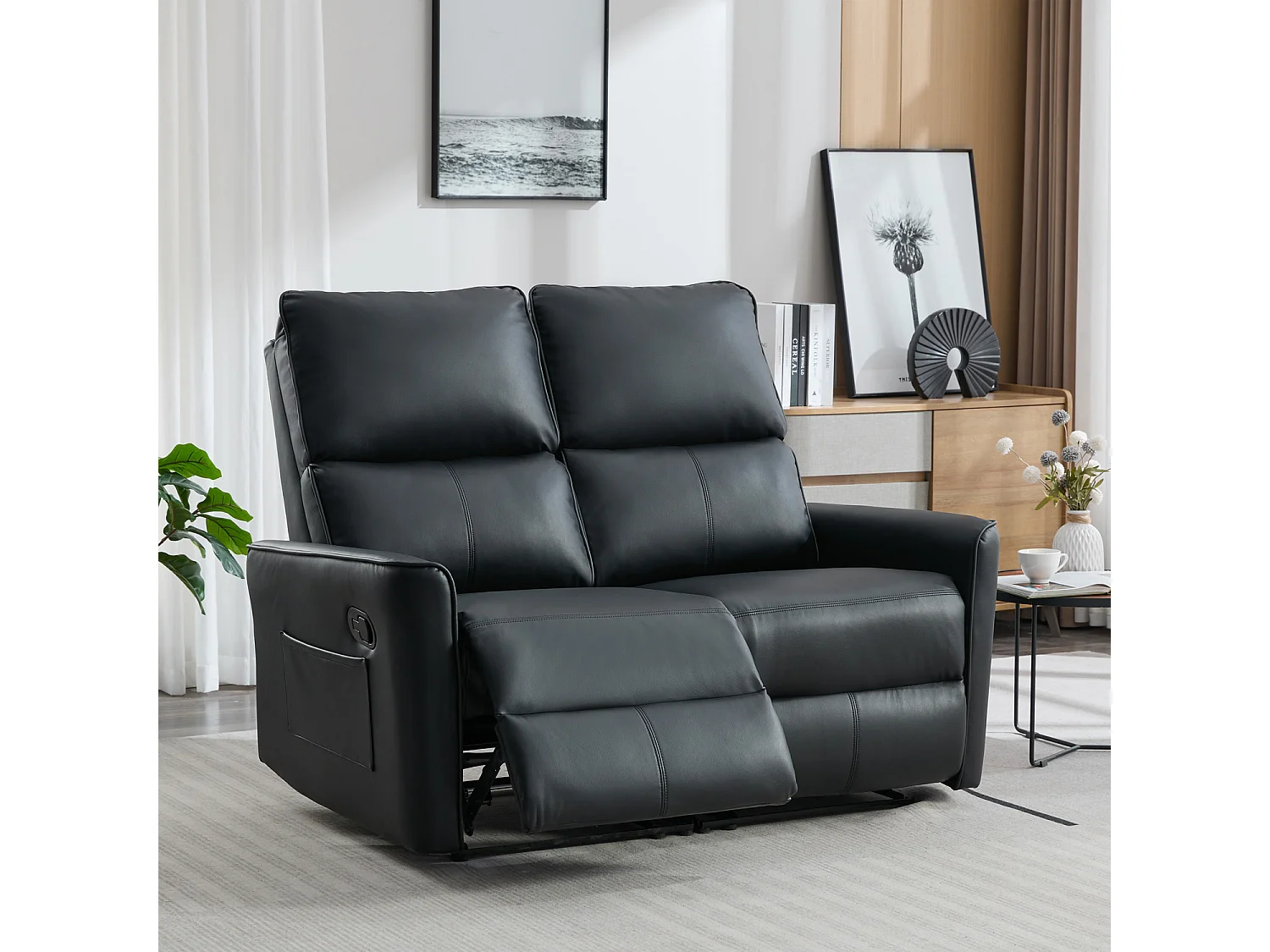 Madrid 1+2 Seater Manual Air Leather Recliner Sofa Set