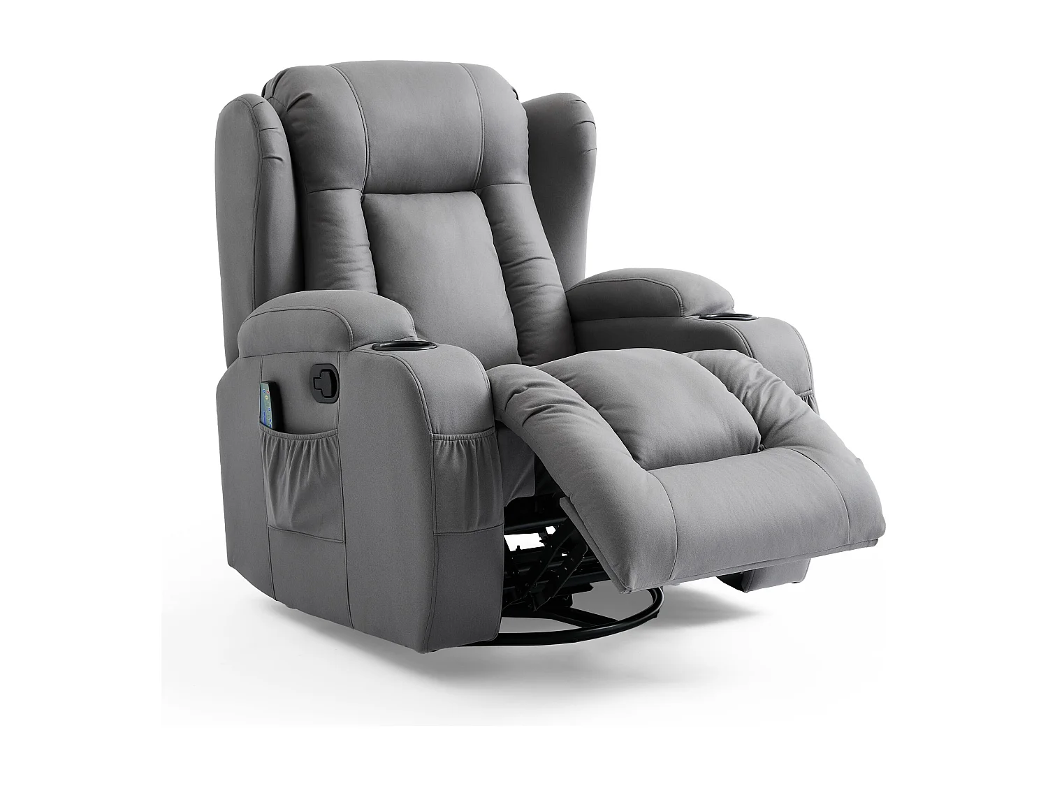 Caesar 1+2+3 Seater Grey Technology Fabric Modern Manual Recliner Sofa Set