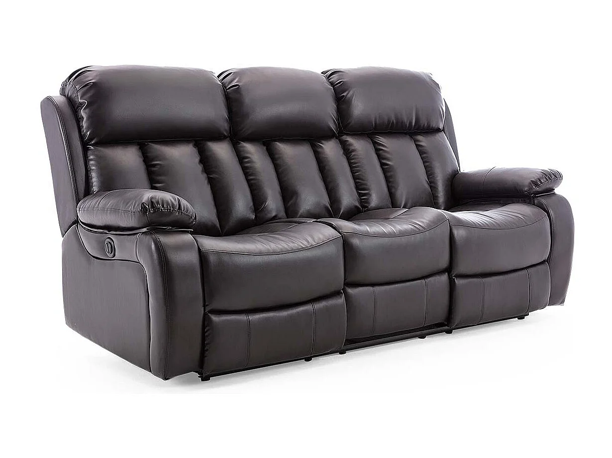 Chester Electric Recliner Bonded Leather 1+2+3 Seater Sofa Set