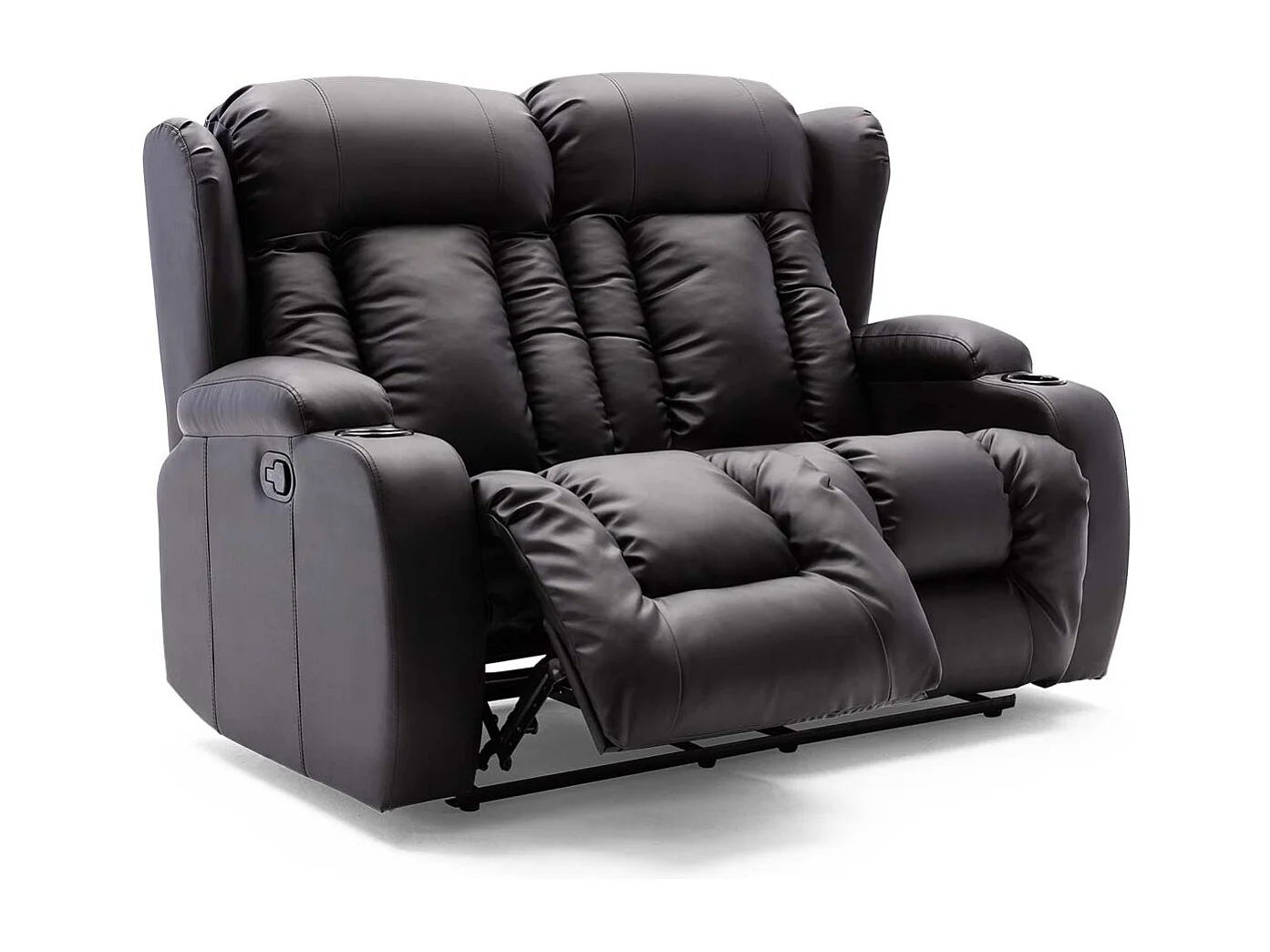 Caesar Manual Recliner Bonded Leather 1+2 Seater Sofa Set