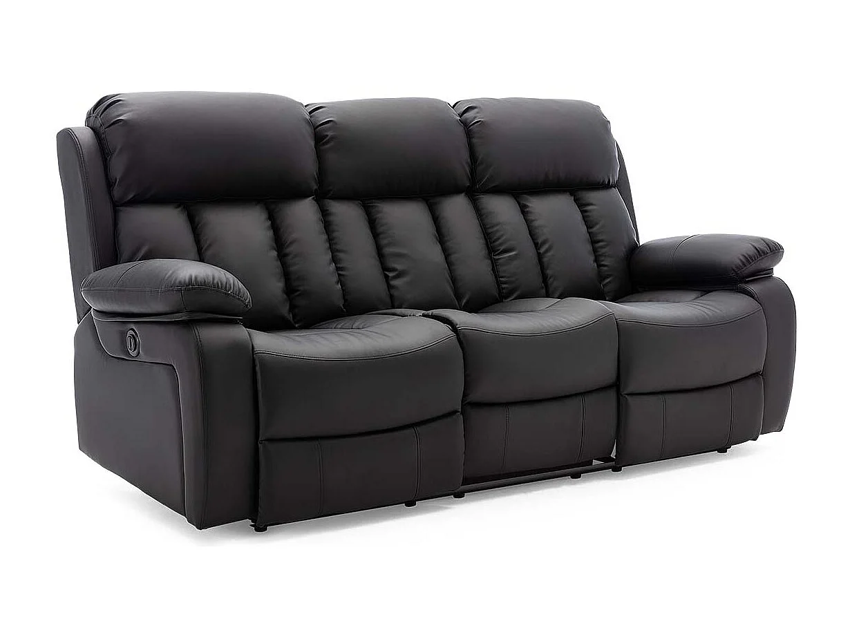 Chester Electric Recliner Bonded Leather 1+3 Seater Sofa Set