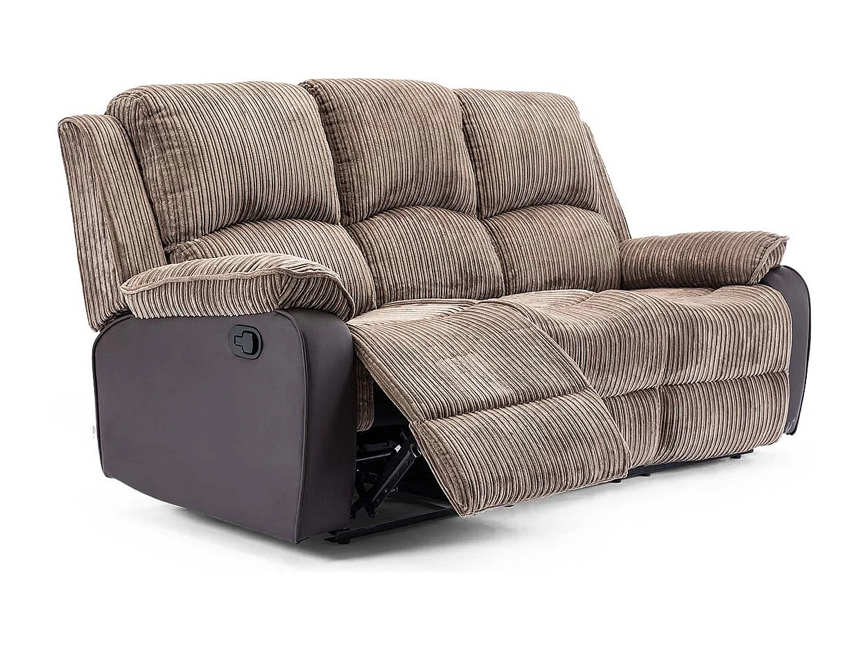 Postana Manual Recliner Bonded Leather 1+2+3 Seater Sofa Set