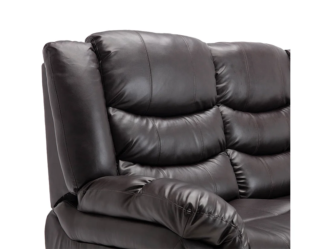 Seattle Manual Recliner Bonded Leather 1+3 Seater Sofa Set