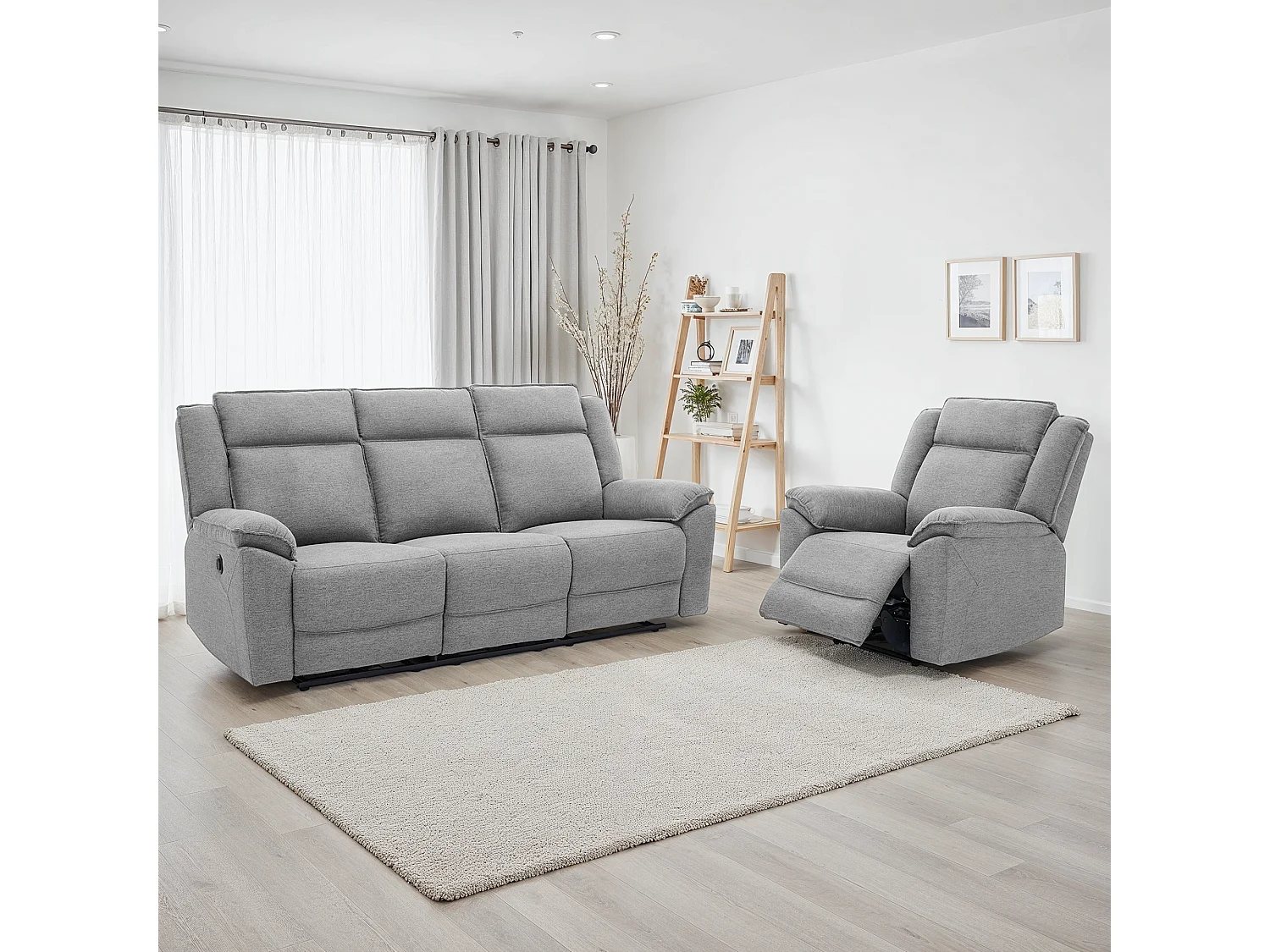 Skye 3+1 Linen Electric Recliner Sofa Set