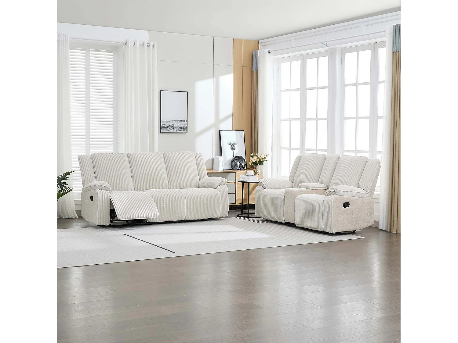 Verona 3+2 Jumbo Cord Manual Recliner Sofa Set