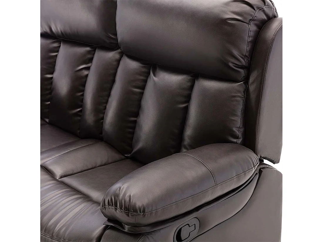 Chester Manual Recliner Bonded Leather 1+2+3 Seater Sofa Set