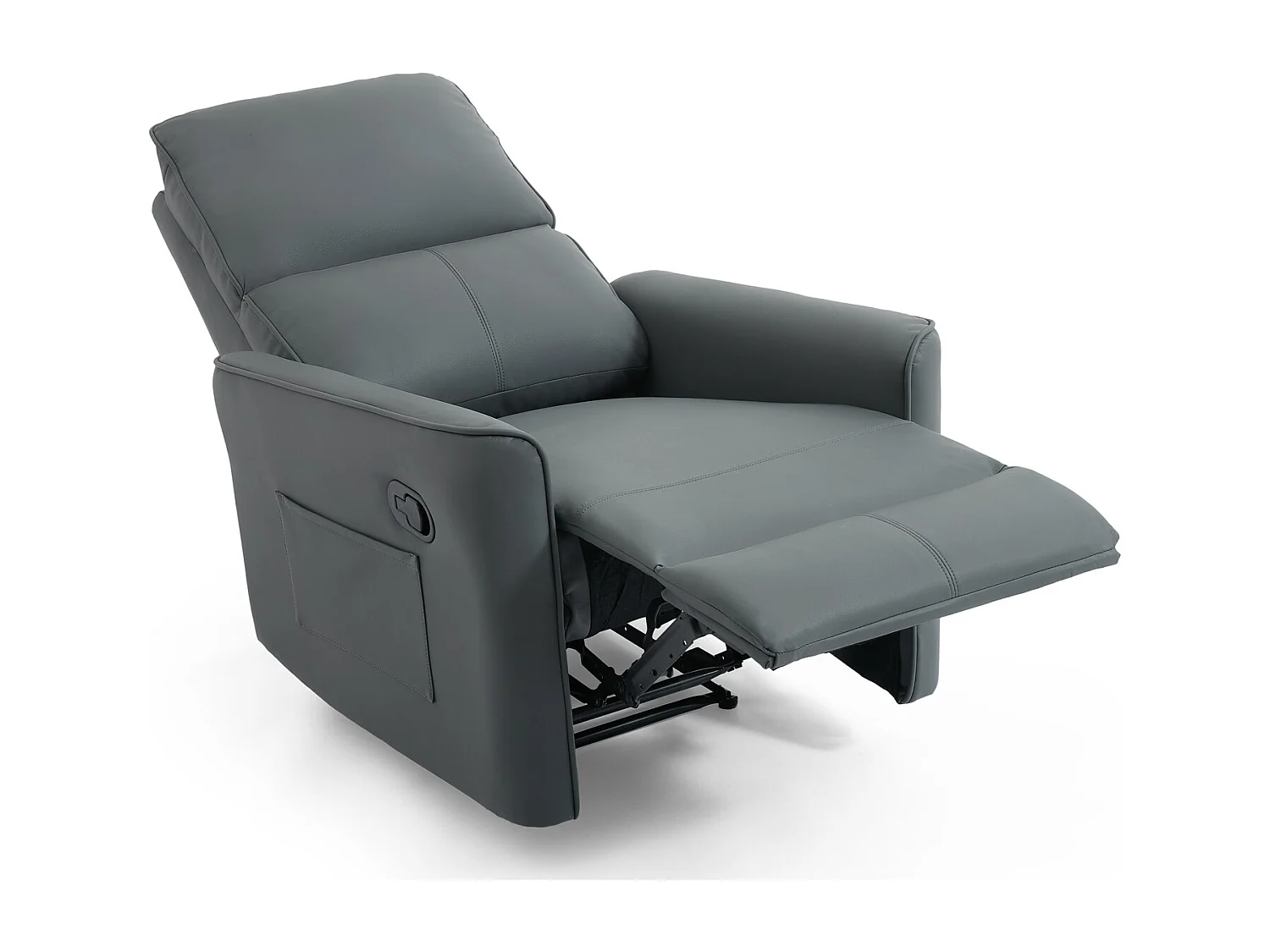 Madrid 1+2 Seater W Console Manual Air Leather Recliner Sofa Set