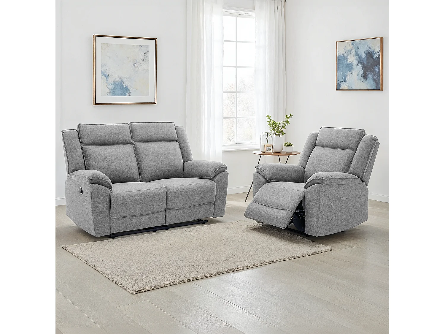 Skye 2+1 Linen Electric Recliner Sofa Set