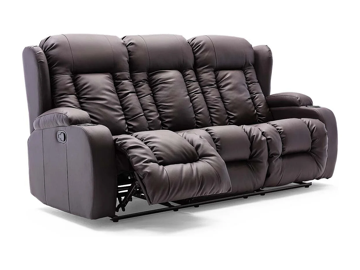 Caesar Manual Recliner Bonded Leather 1+3 Seater Sofa Set