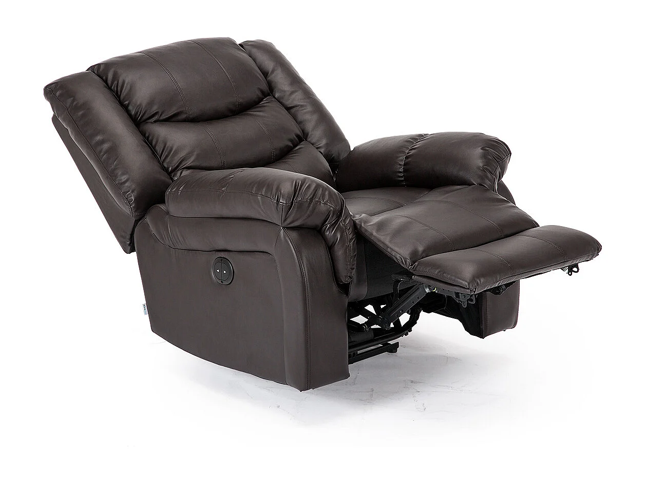 Seattle Electric Recliner Bonded Leather 1+3 Seater Sofa Set