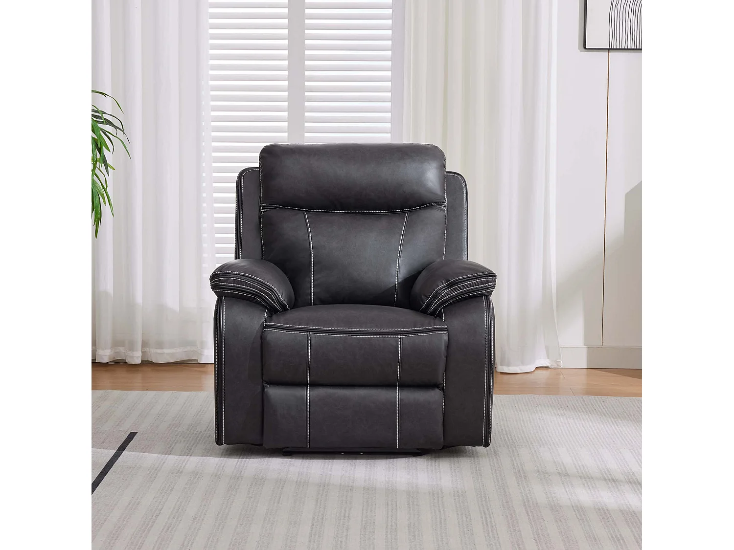Vinson Electric Recliner 1+2 Seater Sofa Set Air Leather With Speakers