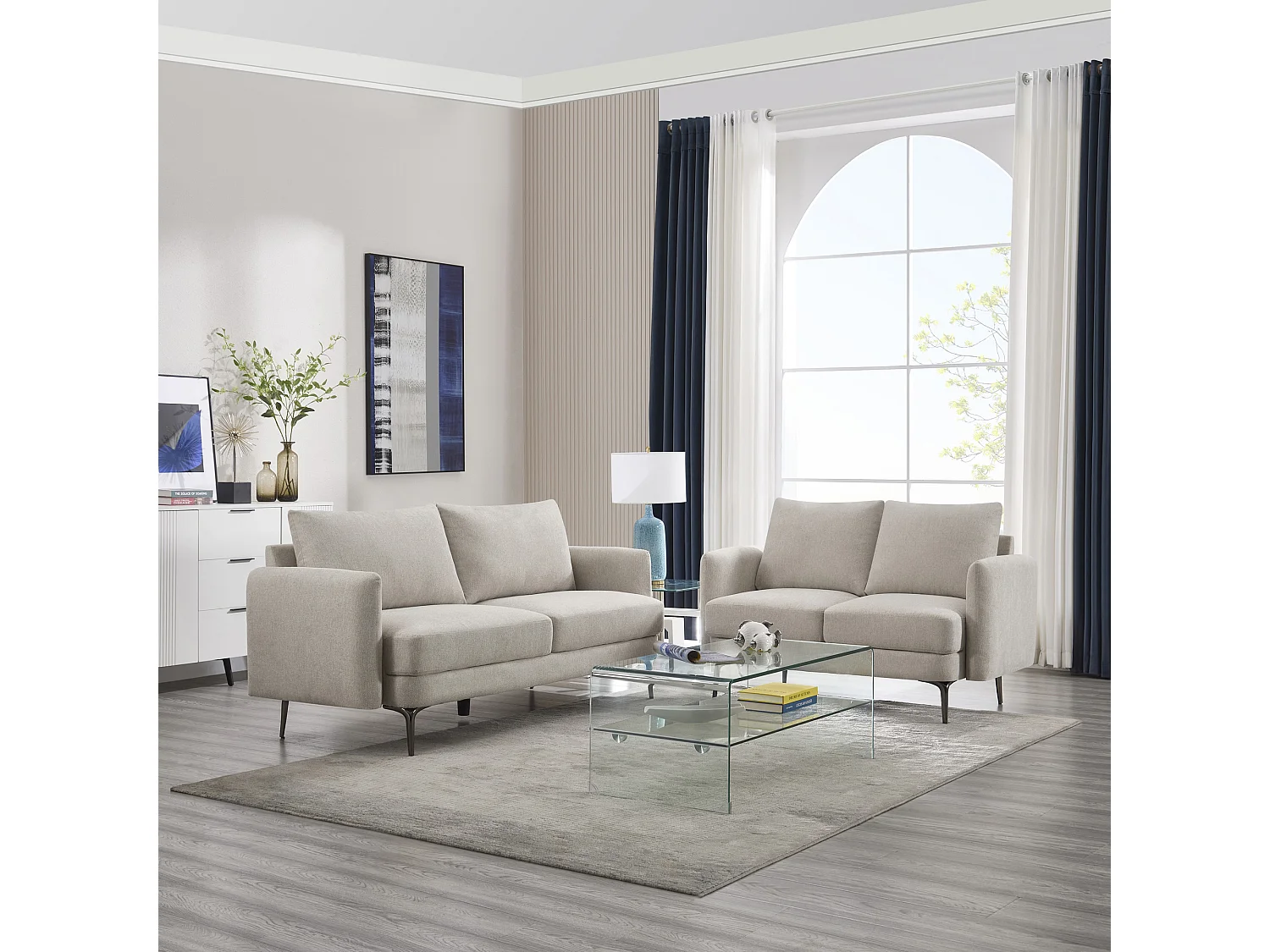 Sofia 2+3 Seater Fabric Sofa Set
