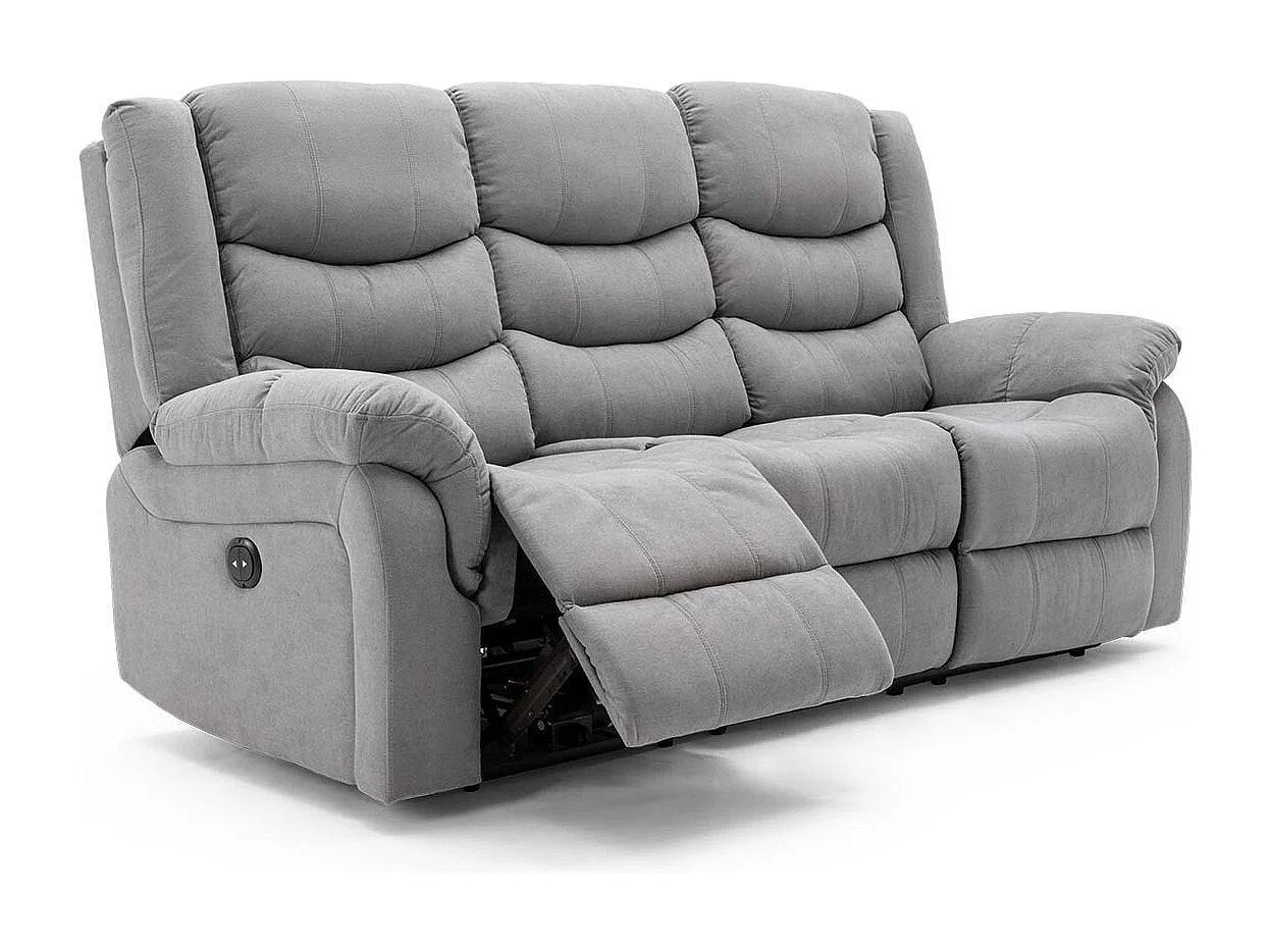 Seattle Electric Recliner Fabric 1+2+3 Seater Sofa Set