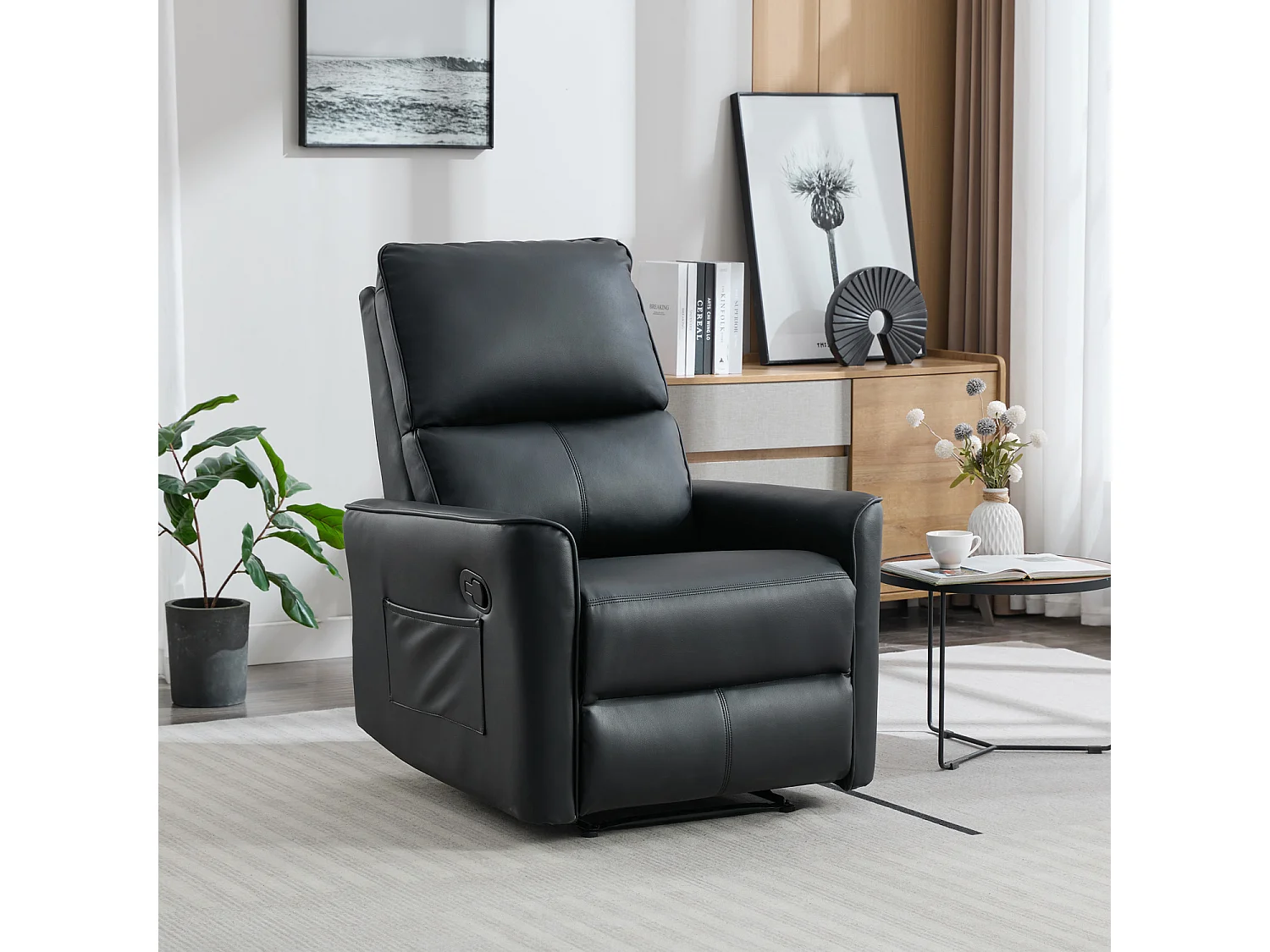 Madrid 1+3 Seater Manual Air Leather Recliner Sofa Set