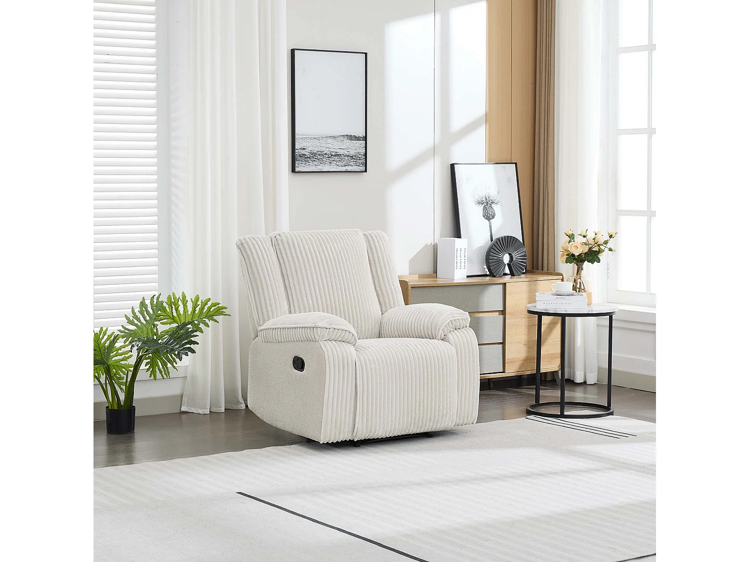 Verona 2+1 Jumbo Cord Manual Recliner Sofa Set