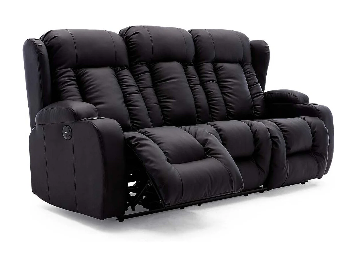Caesar Electric Recliner Bonded Leather 1+2+3 Seater Sofa Set