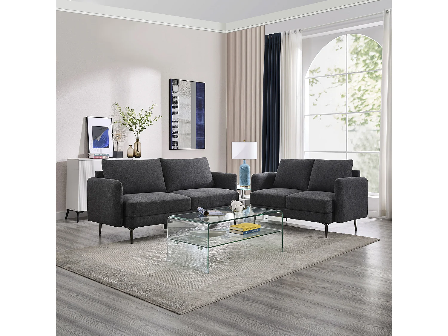 Sofia 2+3 Seater Fabric Sofa Set