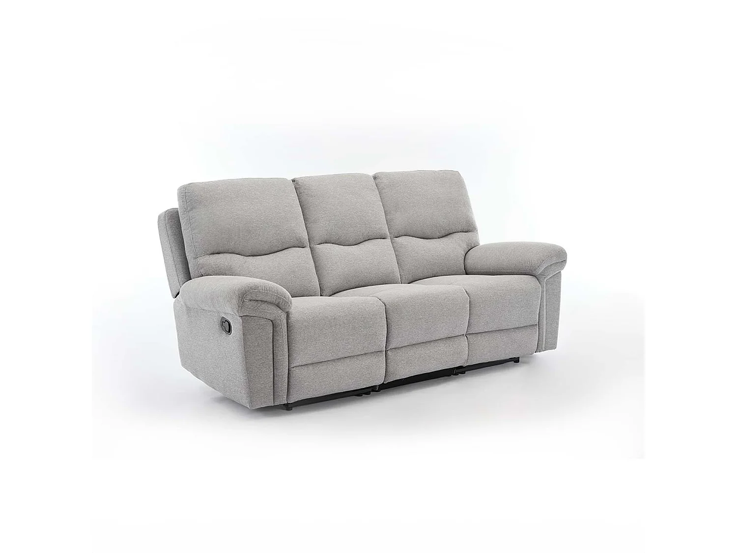 Fosse 2 + 3 Seater Manual Recliner Fabric Modern Living Sofa