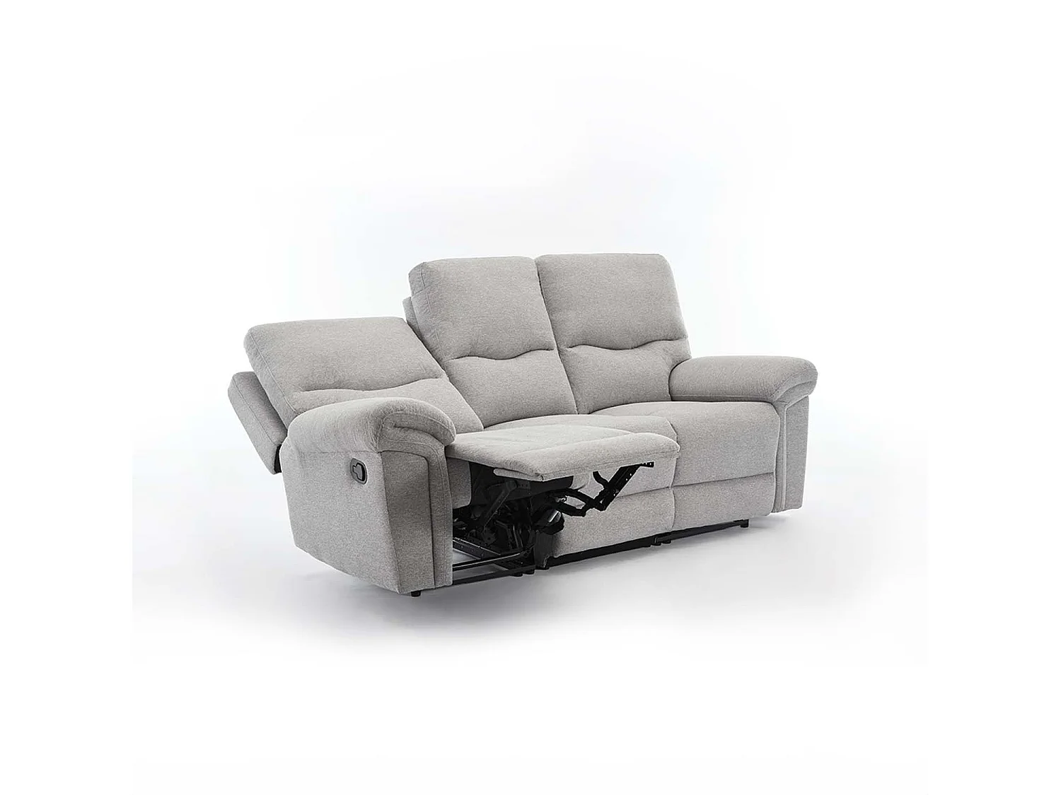Fosse 2 + 3 Seater Manual Recliner Fabric Modern Living Sofa