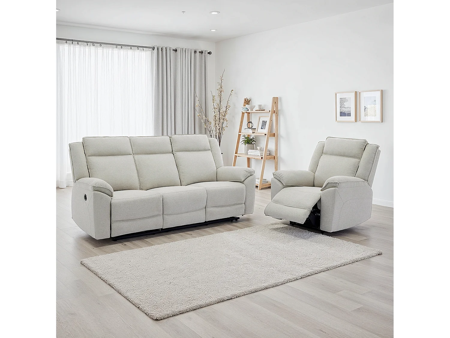 Skye 3+1 Linen Electric Recliner Sofa Set