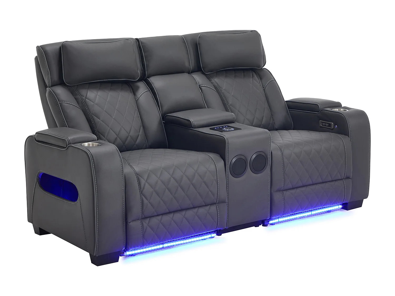 Capri Electric Recliner 1+2 Seater Sofa Set w Bluetooth speakers